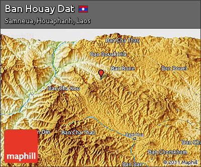 Physical 3D Map of Ban Houay Dat