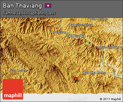 Physical 3D Map of Ban Thaviang