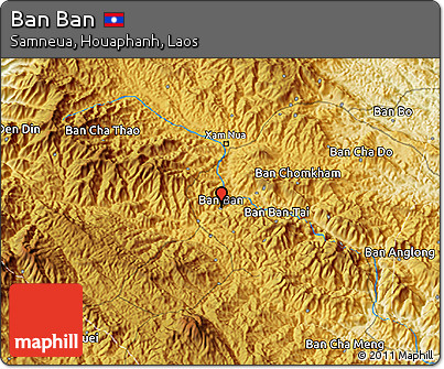 Physical 3D Map of Ban Ban