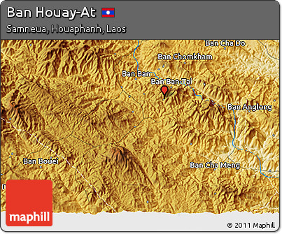 Physical 3D Map of Ban Houay-At