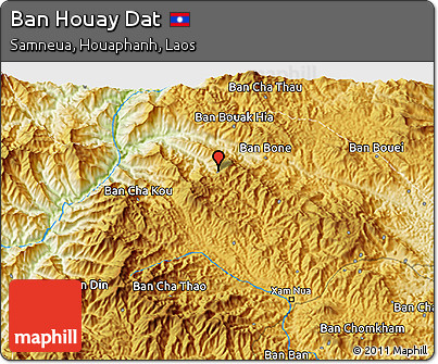 Physical 3D Map of Ban Houay Dat