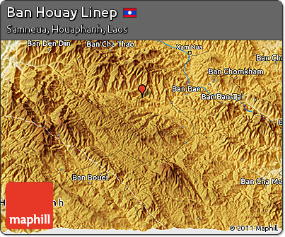 Physical 3D Map of Ban Houay Linep
