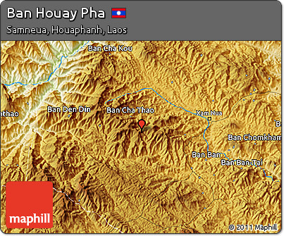 Physical 3D Map of Ban Houay Pha