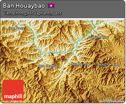 Physical 3D Map of Ban Houaybao