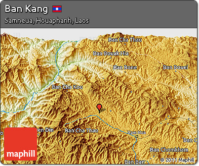 Physical 3D Map of Ban Kang