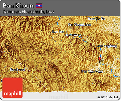 Physical 3D Map of Ban Khoun