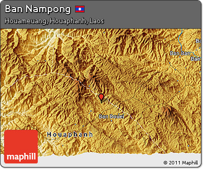 Physical 3D Map of Ban Nampong