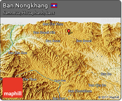 Physical 3D Map of Ban Nongkhang