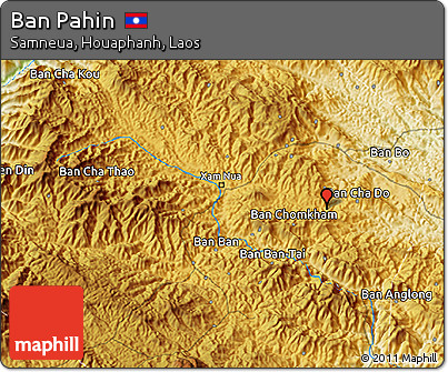 Physical 3D Map of Ban Pahin