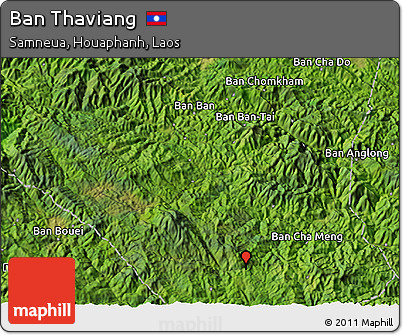 Satellite 3D Map of Ban Thaviang