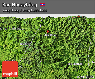 Satellite 3D Map of Ban Houayhông