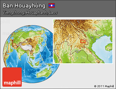 Physical Location Map of Ban Houayhông