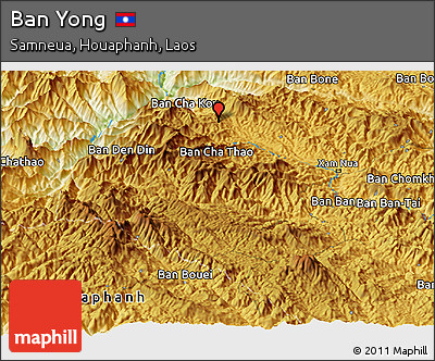 Physical Panoramic Map of Ban Yong