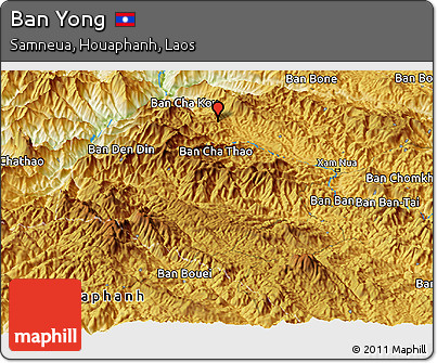 Physical Panoramic Map of Ban Yong