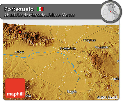 Physical 3D Map of Portezuelo