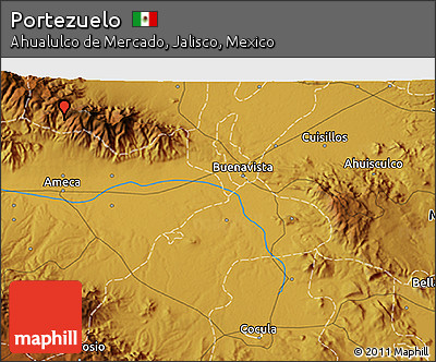 Physical 3D Map of Portezuelo