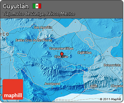 Political 3D Map of Cuyutlán
