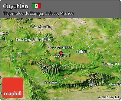 Satellite 3D Map of Cuyutlán