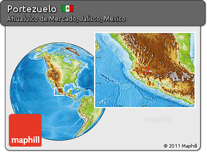 Physical Location Map of Portezuelo