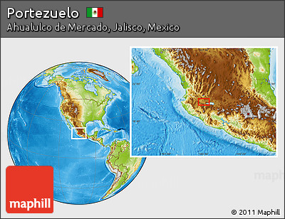Physical Location Map of Portezuelo