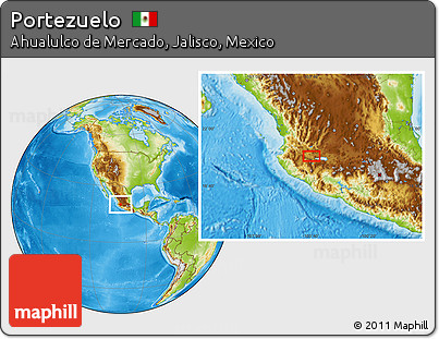 Physical Location Map of Portezuelo