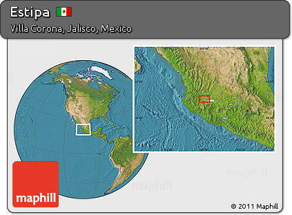 Satellite Location Map of Estipa
