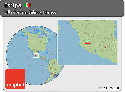 Savanna Style Location Map of Estipa