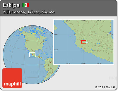 Savanna Style Location Map of Estipa