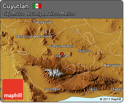 Physical Map of Cuyutlán