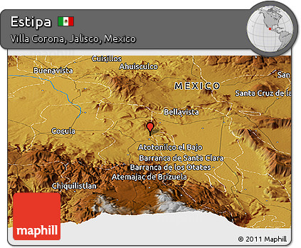 Physical Panoramic Map of Estipa