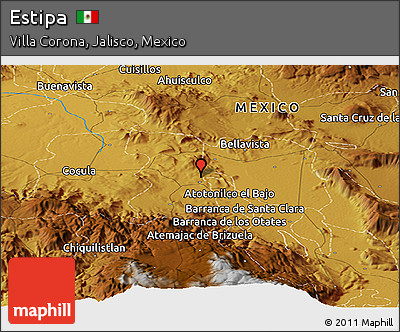 Physical Panoramic Map of Estipa