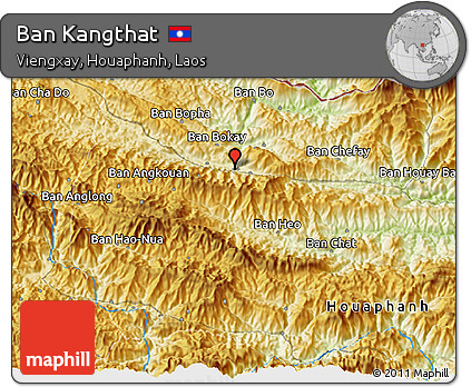 Physical 3D Map of Ban Kangthat