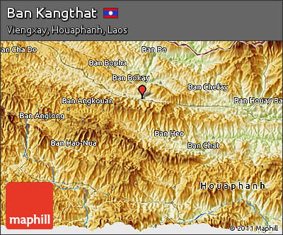Physical 3D Map of Ban Kangthat