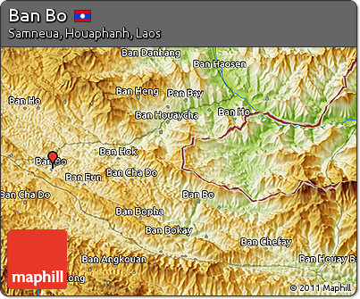 Physical 3D Map of Ban Bo