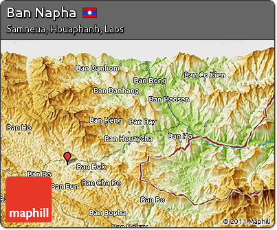 Physical 3D Map of Ban Napha