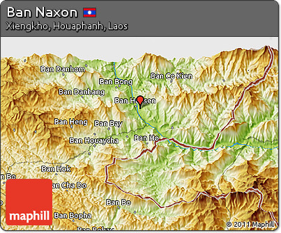 Physical 3D Map of Ban Naxon