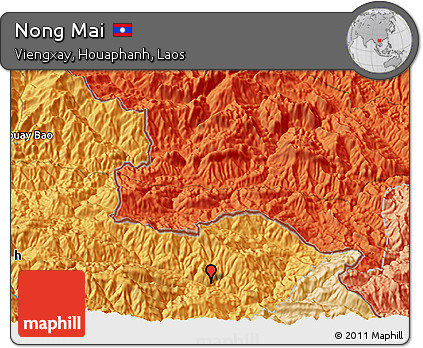 Political 3D Map of Nong Mai
