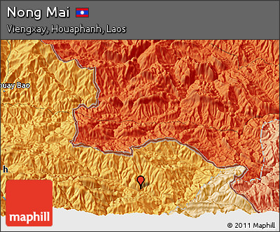 Political 3D Map of Nong Mai