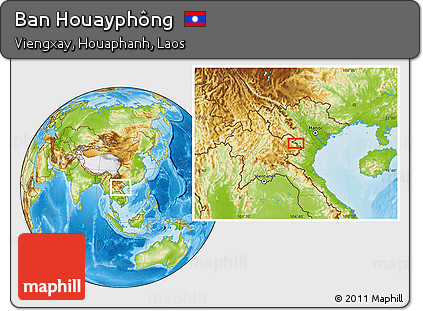 Physical Location Map of Ban Houayphông