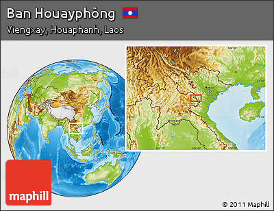Physical Location Map of Ban Houayphông
