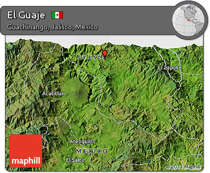 Satellite 3D Map of El Guaje