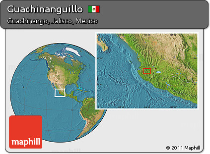Satellite Location Map of Guachinanguillo