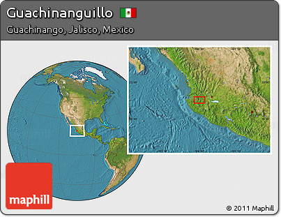 Satellite Location Map of Guachinanguillo