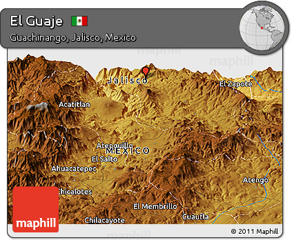 Physical Panoramic Map of El Guaje