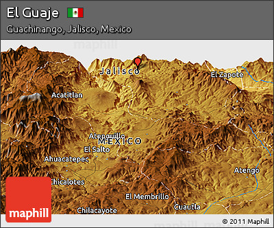 Physical Panoramic Map of El Guaje