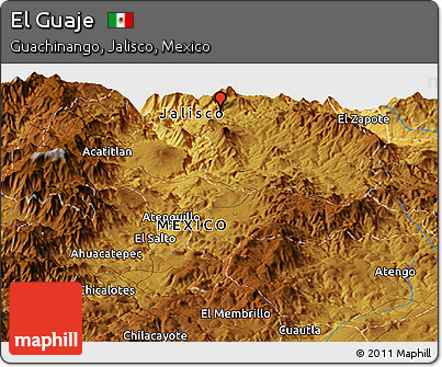 Physical Panoramic Map of El Guaje