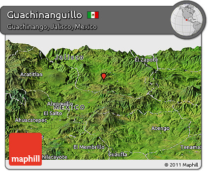 Satellite Panoramic Map of Guachinanguillo