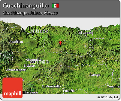 Satellite Panoramic Map of Guachinanguillo