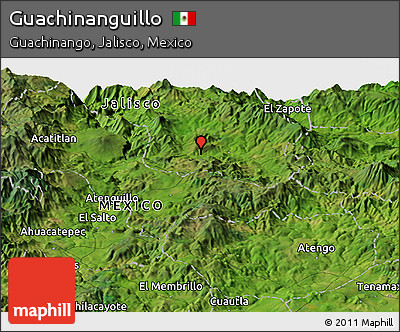 Satellite Panoramic Map of Guachinanguillo