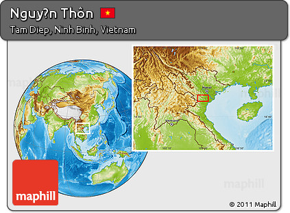 Physical Location Map of Nguyễn Thôn